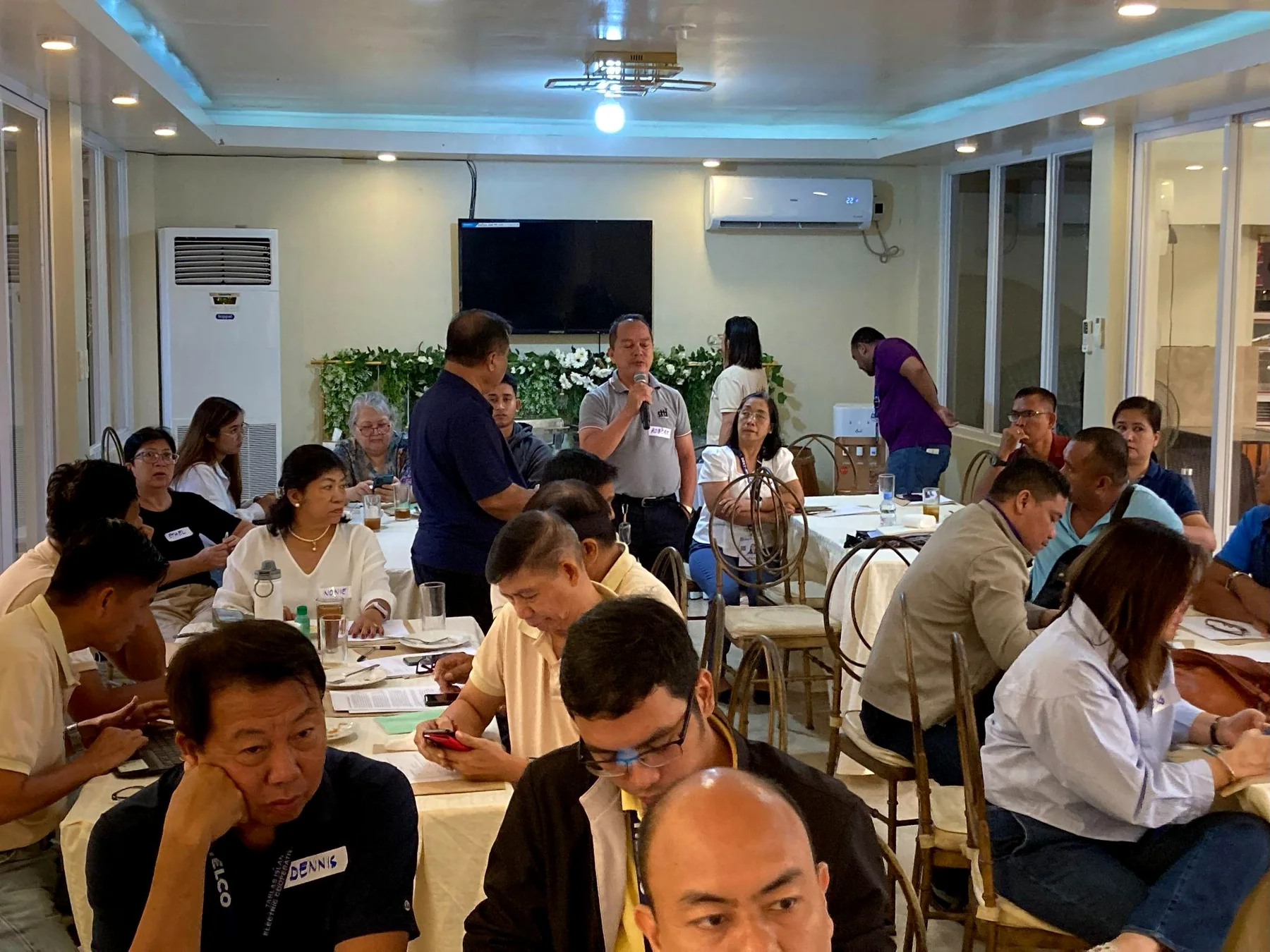 Participants in an open forum during the Romblon energy dialogue