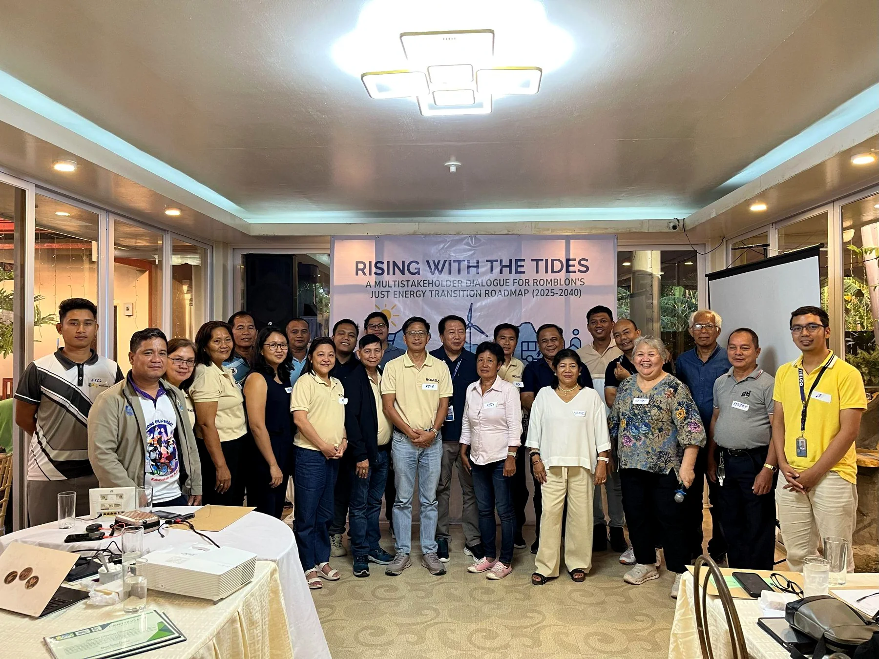 Participants in the Romblon just energy transition multi-stakeholder dialogue